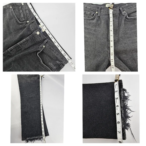 Citizens of Humanity - Jolene High-Rise Straight Jeans Faded Black Distressed 31